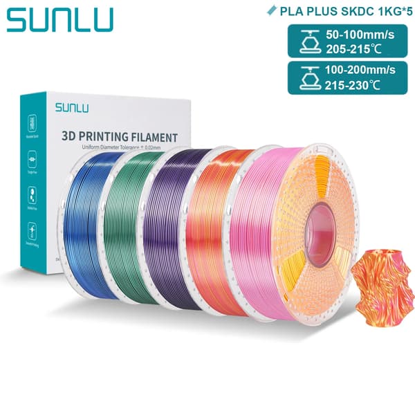 PLA PLUS Silke Filament, 5KG Ikke-giftig, 1,75mm Diameter, Bland farver 2