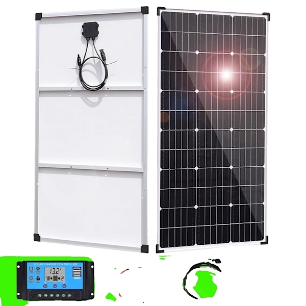 Monokristallint solpanelspaket, hög effektivitet, väderbeständigt, 150W,300w kit 300W Kit 300w kit