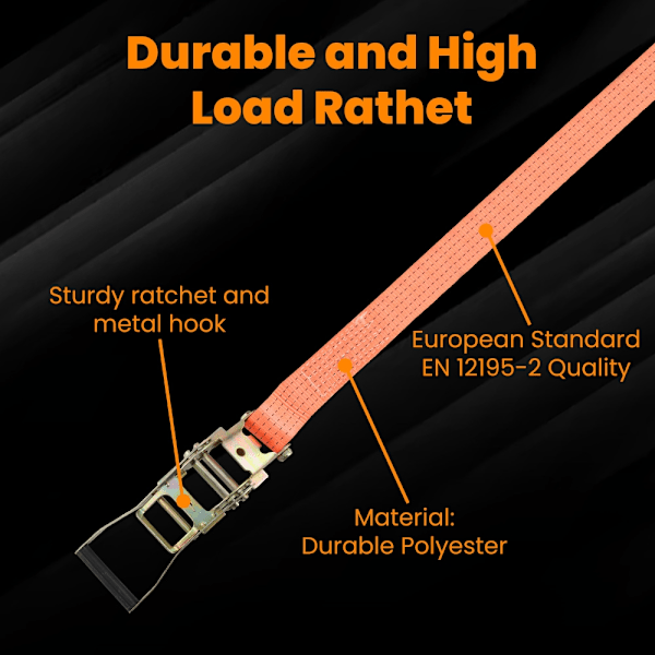 Lastförsäkringsband, 5000kg Kapacitet, 10m Längd