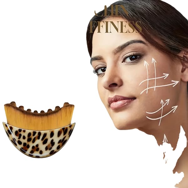 Lymfatisk Drænings Ansigtsbørste, Sculpting Design, Bløde Børster, Leopardprint