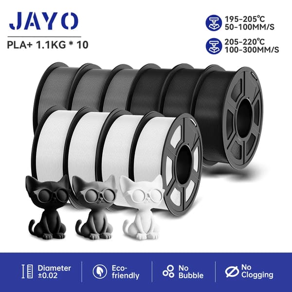 3D-skrivarfilament PLA PLUS, 1,75 mm diameter, 330 m längd,PLA PLUS-3BK 3GY 4WT