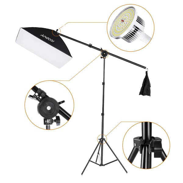 Studiofotografi Ljuskit, Bi-färgs temperatur, Softbox, Justerbart ljusstativ,EU