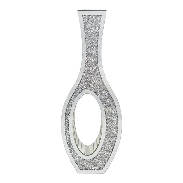 Gulvvase, Moderne Design, Dekorative Knuste Diamanter, Sølv