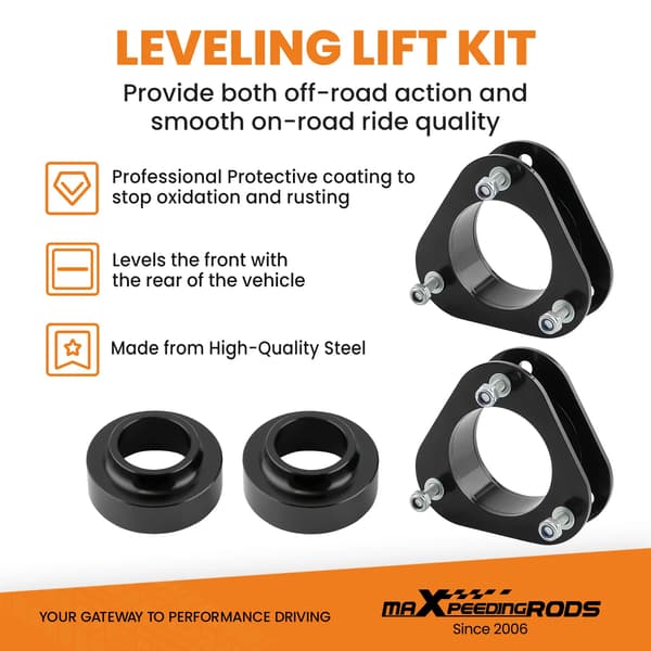 Lift Kit, 2" Front, 1.5" Bag, Stålmateriale, Kompatibilitet 2006-2018, Installationstid 2-4 timer