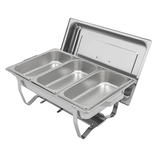 Chafing Dish, Rustfrit Stål, Buffet Catering Sæt, Tre Gitter