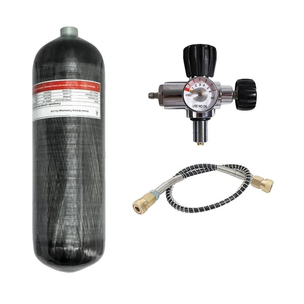 Högtryckscylinder, Kolfiberkonstruktion, 300 BAR Tryck, 6.8L med ventil C