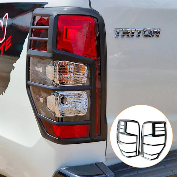 Mitsubishi Trion L200 -varusteet, mattamusta ABS, koristekannet 2019-2024,takavalon suojus taillight cover taillight cover