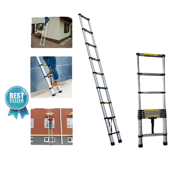 Teleskopstige, 2,6 m højde, 150 kg kapacitet, 2.6 m