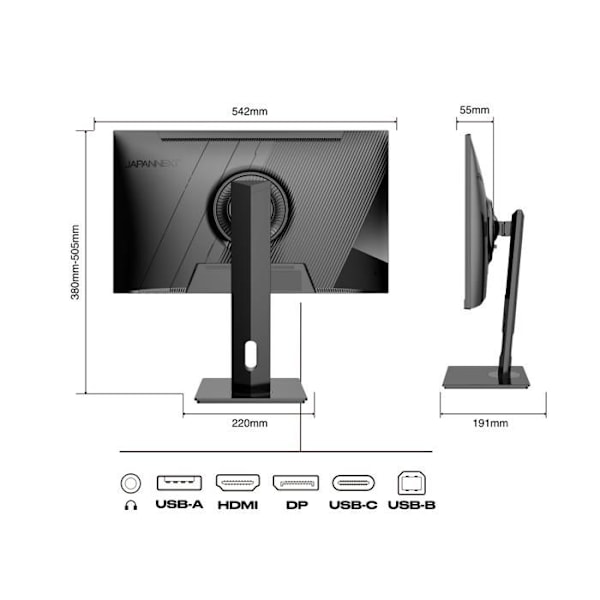 PC-skärm för kontor - JAPANNEXT - 23,8" - 4K UHD - IPS - 300 cd/m²