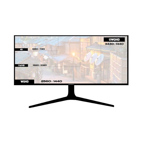 Kaareva PC-näyttö | 34" | UWQHD | IPS-paneeli | USB-C (+ lataus 65W)