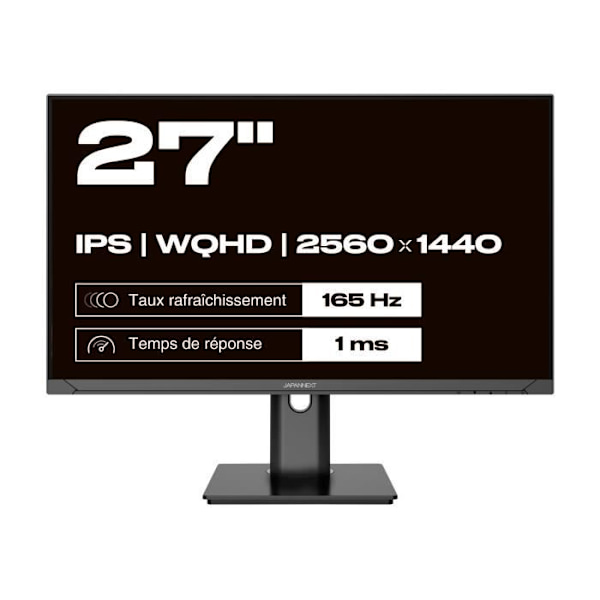 Gaming-skärm - JAPANNEXT - 27" WQHD - 165Hz - DP 1.4 - HDMI 2.0 - Ergonomisk stativ