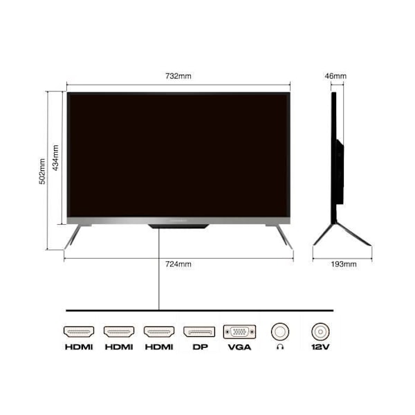 Office PC -näyttö - JAPANNEXT - JN-IPS320UHD - 32" - 4K UHD - 60 Hz