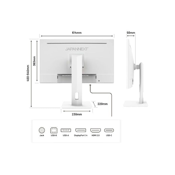 Datorbildskärm | 27" | 4K UHD | USB-C (+ laddning 65W)