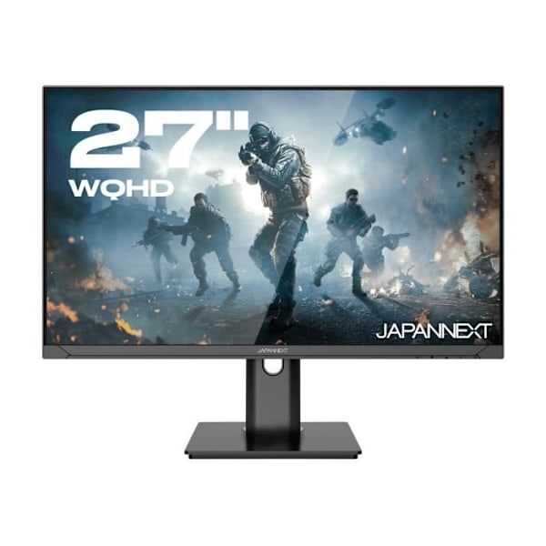 Peli näyttö - JAPANNEXT - 27" WQHD - 165Hz - DP 1.4 - HDMI 2.0 - Ergonominen jalka musta