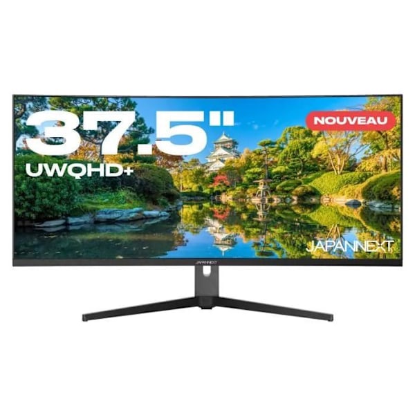 Kurvet PC-skærm | 37,5" | UWQHD+ | IPS-panel | USB-C (+ opladning 65W) Sort