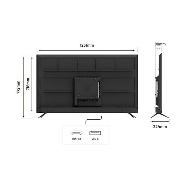 Stort PC-skærm | 55" | IPS | 4K UHD