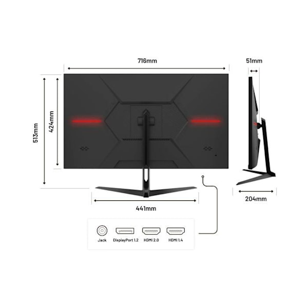 PC-skärm - JAPANNEXT - 31,5 tum - UHD 4K - IPS-panel - sRGB 100 %