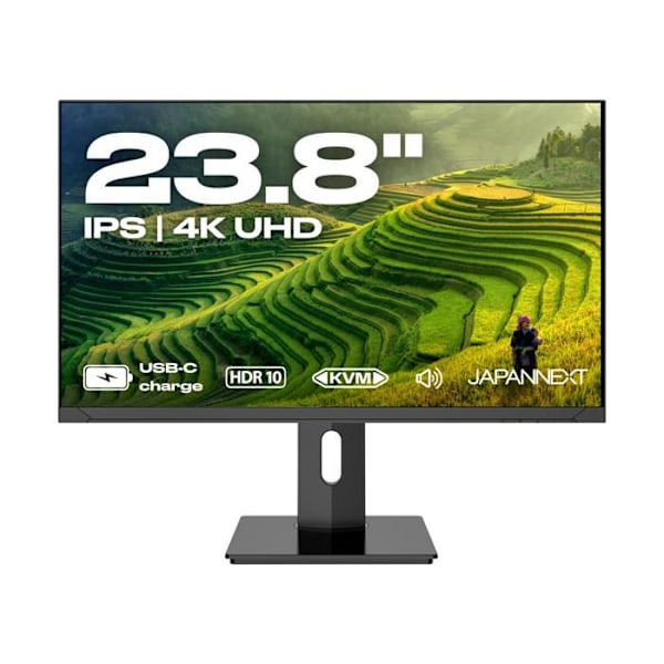 PC Skærm Kontor - JAPANNEXT - 23,8" - 4K UHD - IPS - 300 cd/m²