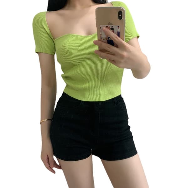 Jeansshorts för kvinnor Sommar Harajuku Hög midja Elastiska Jeansshorts Deep Grey M