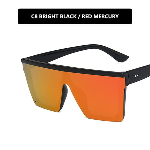 Trendy store UV400 solbriller i ett stykke for gatebruk C4