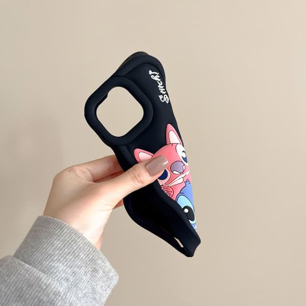 Stitch silikonecover kompatibelt med iPhone i flere farver Blue iphone 12pro