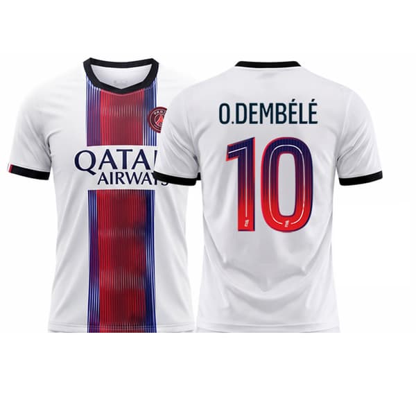 26-27 Paris Saint-Germain Bortafotbollströja Träningströja NR.10 O.DEMBELE, S-XXL 10 XL