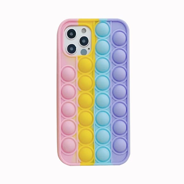 Kompatibel iPhone 13 12 11 6 7 8 SE XR Pro Max, Pop It Fidget-deksel, Mobildeksel Yellow 13
