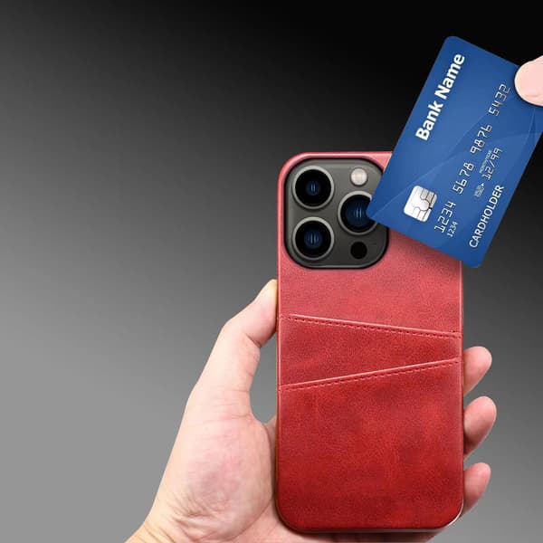 Kortholder kompatibel med iPhone 16 15 14 13 12 11 Pro Max deksel mobildeksel Grey iphone16pro max