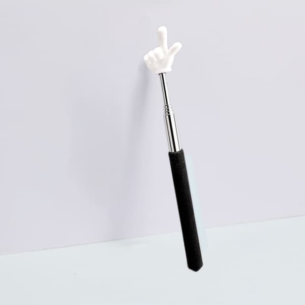 Teleskopisk Lärarpekare Mini Hand Klassrum Och Pekare Presentation Finger Black