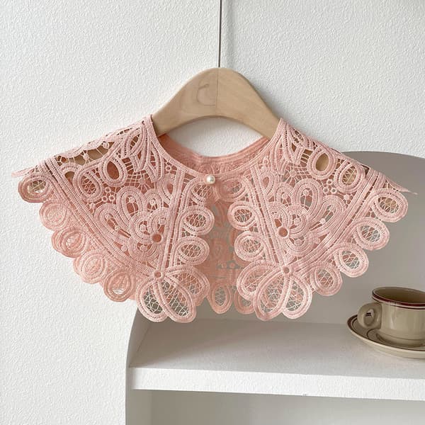 Dame falsk krage, avtakbar krage Pink