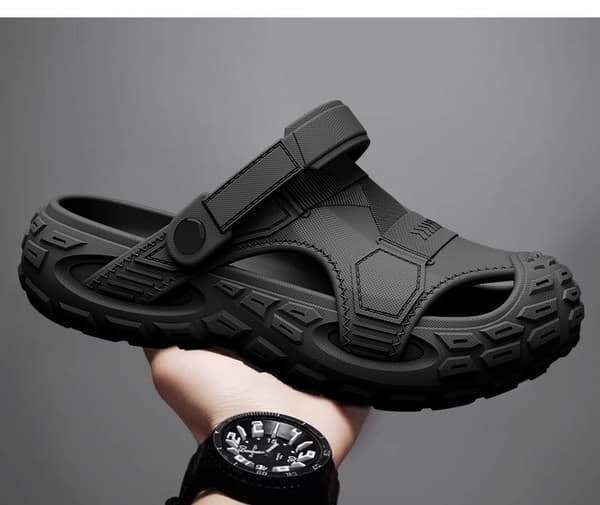 Utomhus Herr Sommar Halkfria, Andningsbara, Slitstarka, Fritidsstrandtofflor Khaki 38-39