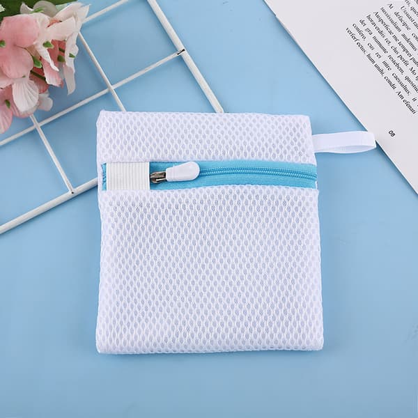 1 st nät tvättpåse klädförvaringsväska diverse föremål leksaker underkläder organisation tvättmaskin rena väskor Light Blue
