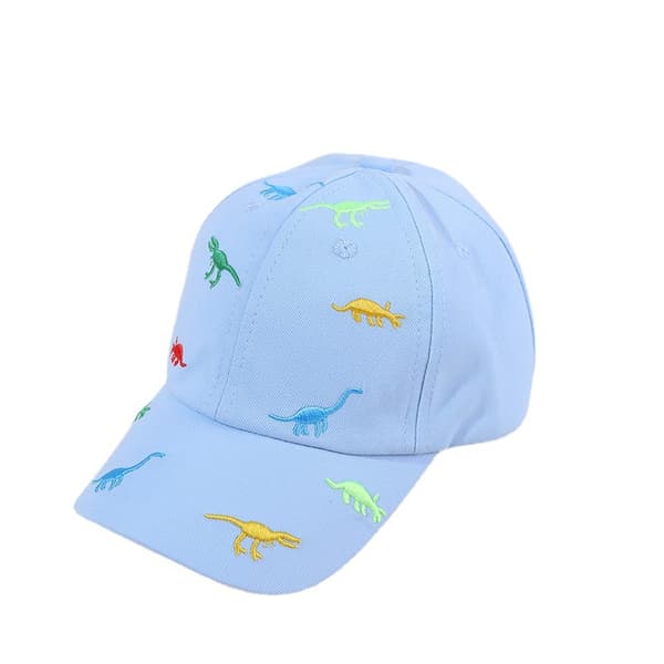 Baseballcaps for små jenter med brodert dinosaur, solhatt for vår/sommer, baseballcaps for små gutter for 2-8 år Black 48-54CM