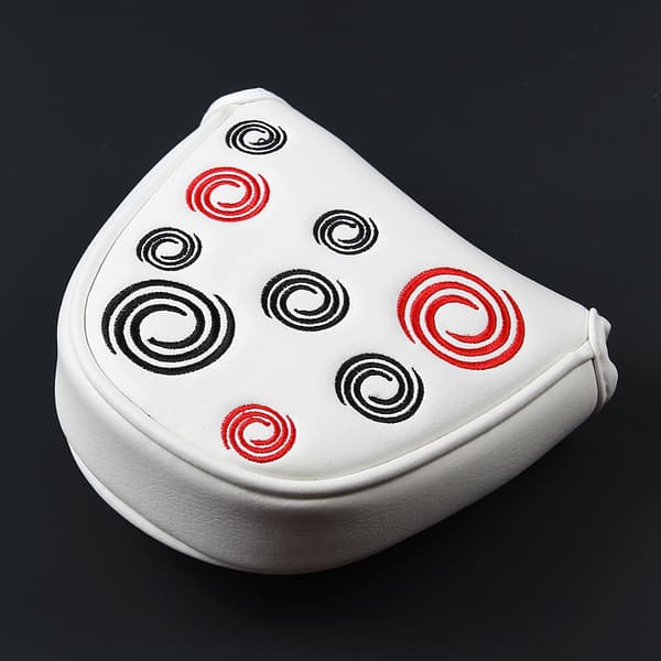 Golfhovedbeskytter Golfskabelon Putterbeskyttelse Læderhovedbeskytter Magnetisk Lukning Black