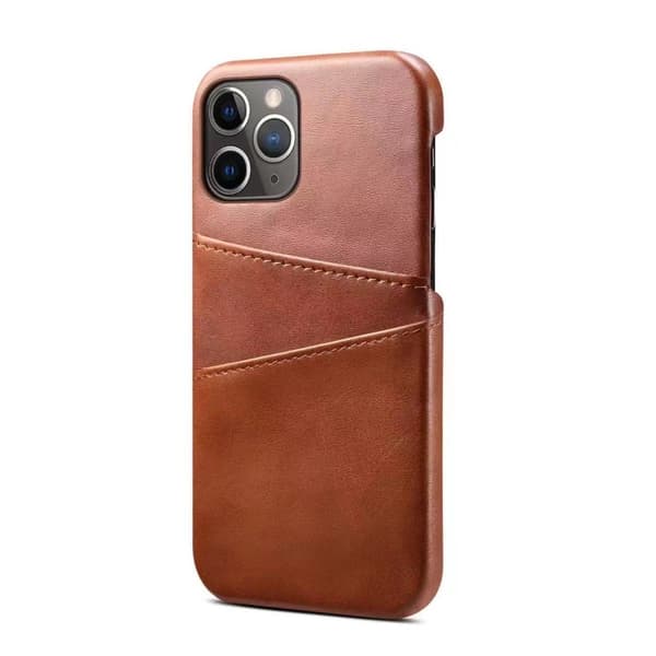 Kortholder kompatibel med iPhone 16 15 14 13 12 11 Pro Max deksel mobildeksel Brown iphone11 pro max