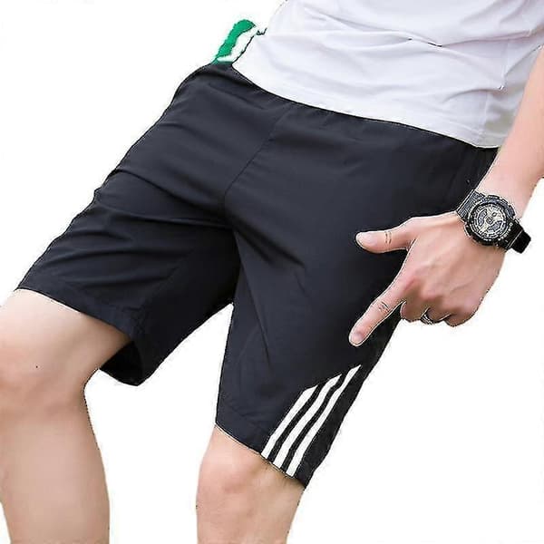 Afslappede shorts til mænd Trendy løstsiddende afslappede joggingbukser black and white m