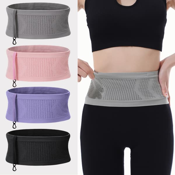 Høj elastisk løbetaske med større opbevaringsplads Grey L