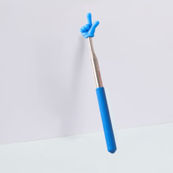 Teleskopisk lærerpeker Mini hånd klasserom og peker presentasjonsfinger Blue