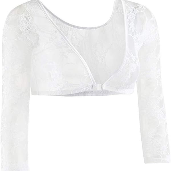 Dame Tynnere Slankere Armwear Wrap Crop Tops Base Black M