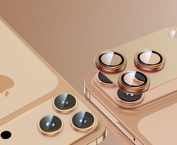 Hærdet metalglas kameraprotector til iPhone 17 Pro Max - Legeringslinsecover, linsering, kompatibel med iPhone 17 Pro Max Sand Gold iPhone 17AIR