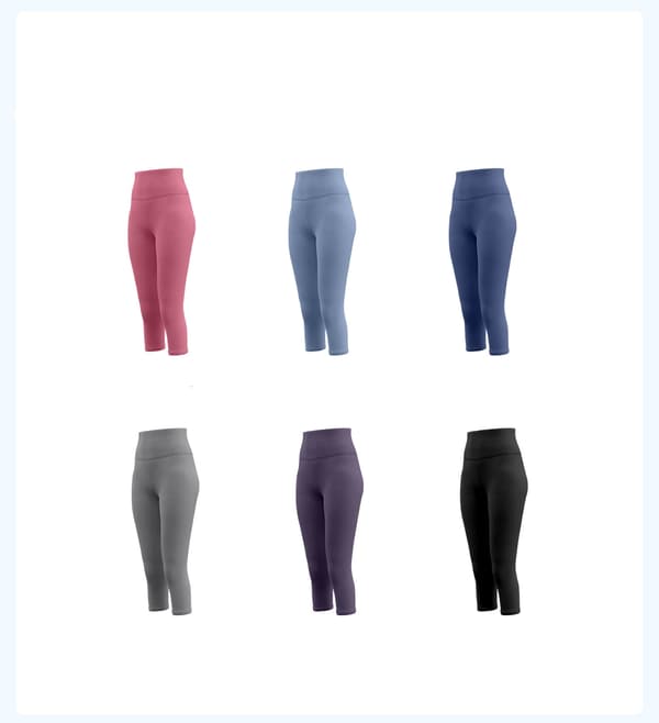 Højtaljede leggings til kvinder - Fuld længde Capri smørbløde yogabukser til træning og sport grey S