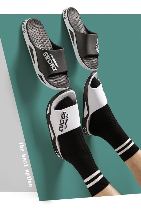 Sommersandaler for menn og kvinner, ventilerende strandsandaler, uformelle tøfler Khaki 40-41