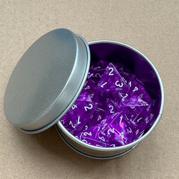 25 stk. pakke med 4-sidede terninger til rollespil, akryl polyhedral sæt D4 16mm blue