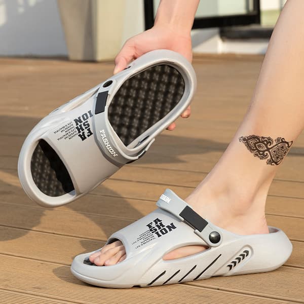 Sommar Herr Strand Casual Halkfri Mjuk Toffel White Green 44/45