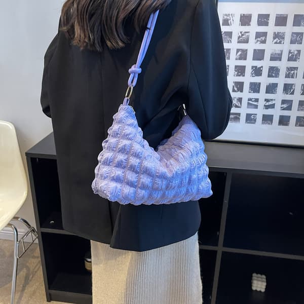 Trendy skuldertaske til kvinder med stor kapacitet Black