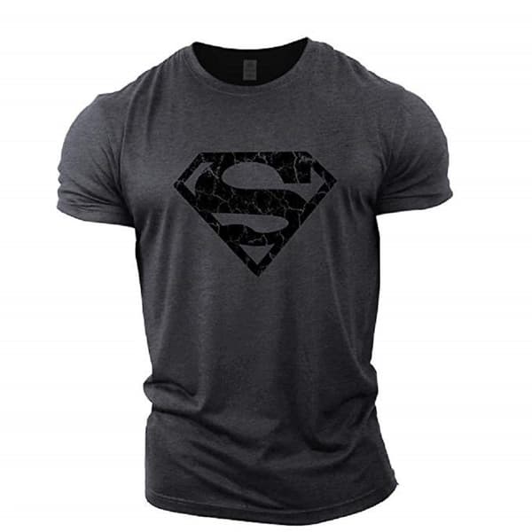 Träningstopp för män i bomull med Superman-mönster S-3XL navy blue XXL