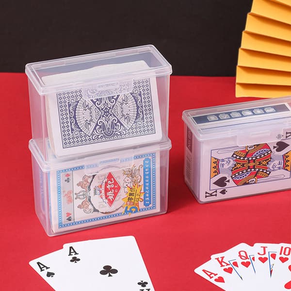 4 STK Spillekort Opbevaring Poker Opbevaringskasse Spillekortboks Transparent 4PCS