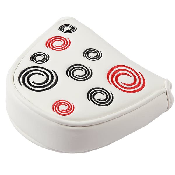 Golfkøllehodebeskytter Golfmal Putterbeskyttelse Skinn Hodebeskytter Magnetisk Lukking White