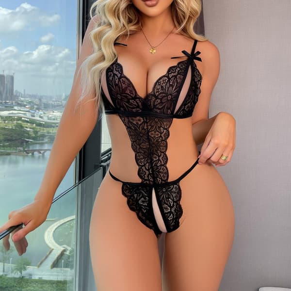 Bodysuit Stropp Tynn Myk Romantisk Midnight Bodysuit Dameklær Red XXXL