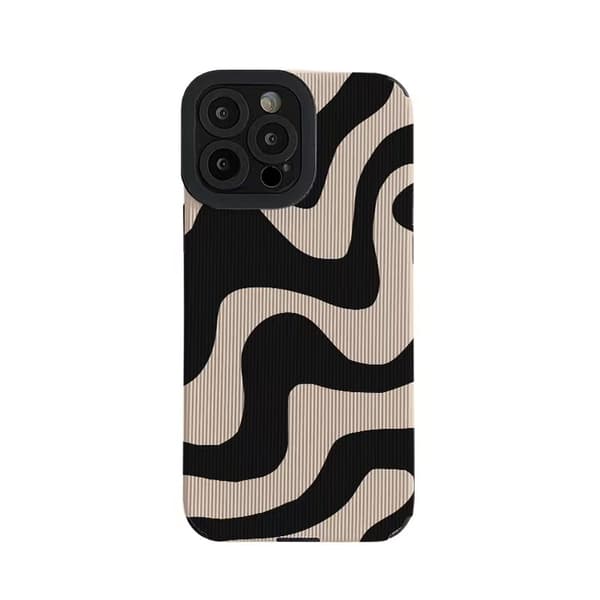 Kompatibel med iPhone Enkelt Søt Zebra Stripe Beskyttende Telefondeksel 16 Plus